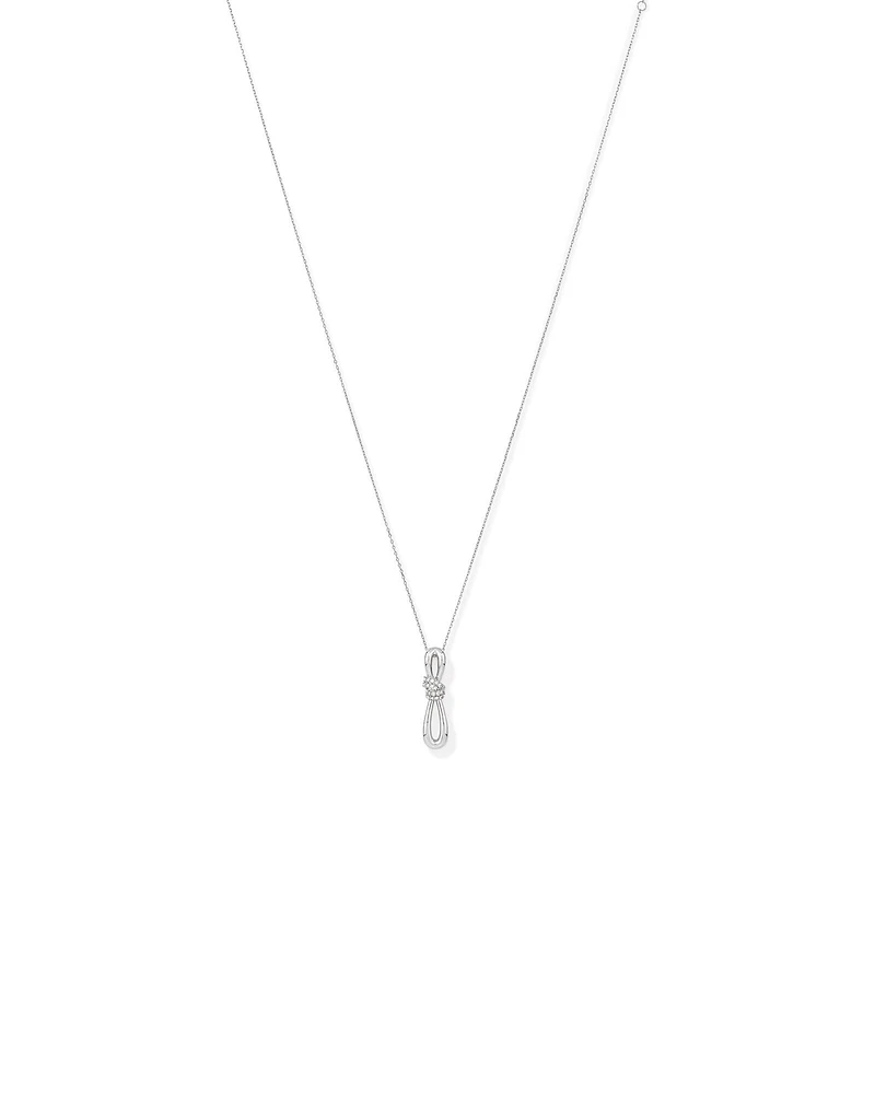 0.15 Carat TW Diamond Knots Pendant in Sterling Silver