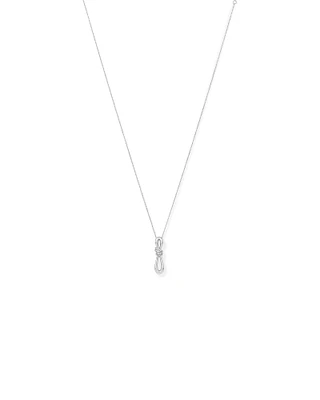 0.15 Carat TW Diamond Knots Pendant in Sterling Silver