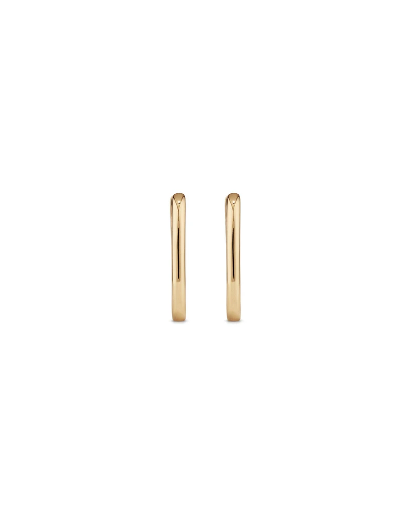 Huggie Paperclip Earrings in 10kt Yellow Gold