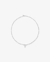 50cm (20") Paperclip 7 and 1 Alternating Open Pendant Chain in Sterling Silver