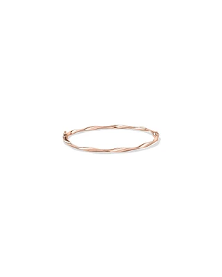 60mm Hollow Twist Bangle In 10kt Yellow Gold