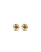 4.5mm Round Metal Diamond Stud Earrings in 10kt Yellow Gold