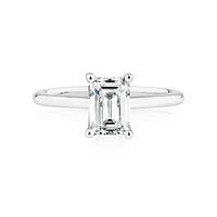 1.25 Carat Emerald Cut Laboratory-Grown Diamond Ring In 14kt White Gold