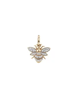 Diamond Bee Pendant in 10kt Yellow Gold