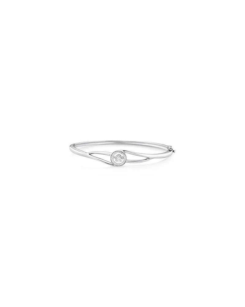 Bracelet jonc Everlight en argent sterling avec diamants totalisant 0,15 ct