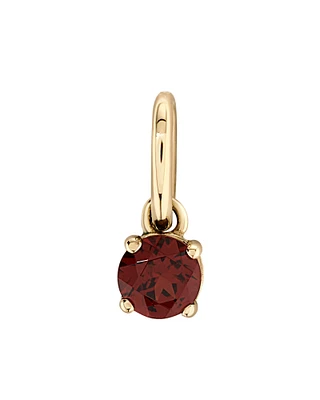 Pendentif en Or Jaune 10kt avec Grenat Rouge Ronde