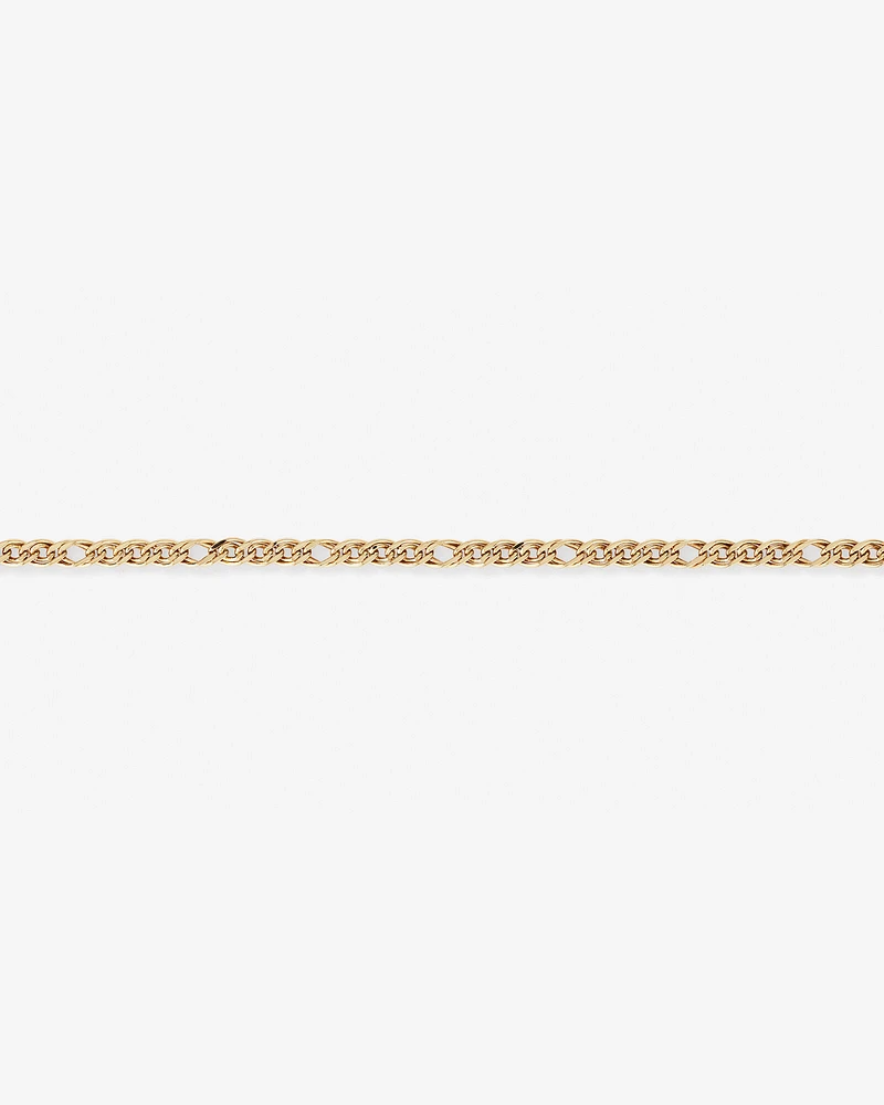 19cm (7.5") Double Oval Curb Bracelet in 10kt Yellow Gold