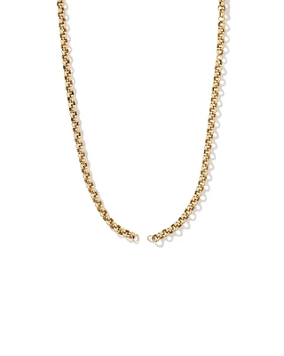 50cm (20") Large Paperclip Open Pendant Chain in 10kt Yellow Gold