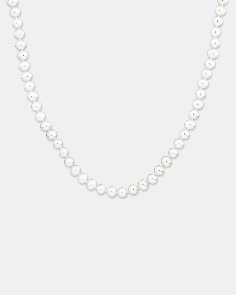 Cultured Freshwater Pearl Necklace in Sterling Silver