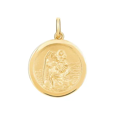 St Christopher Pendant in 10kt Yellow Gold