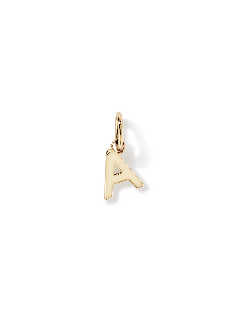 Letter Q Initial Pendant in 10kt Yellow Gold