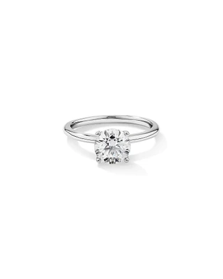 1.50 Carat TW Round Brilliant Laboratory-Grown Diamond Solitaire Enggement Ring In 14kt White Gold