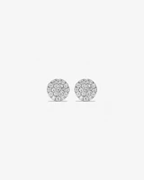 0.33 Carat TW Round Diamond Cluster Stud Earrings in 10kt White Gold