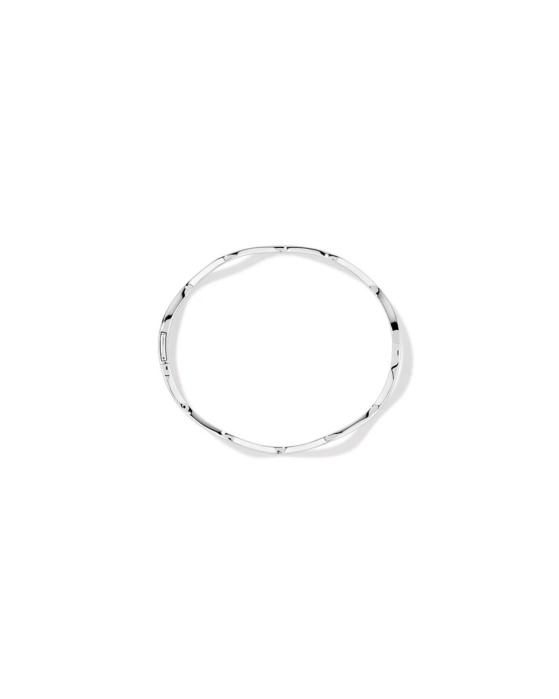 Wave Bangle in Sterling Silver