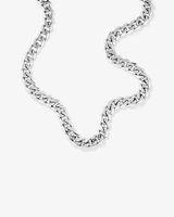 11.3mm Curb Chain in Sterling Silver