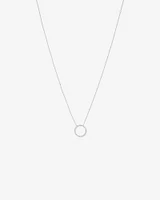 0.40 Carat TW Diamond Circle Necklace in 10kt White Gold