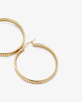 25mm Diamond Cut Hoop Earrings In 10kt Yellow Gold