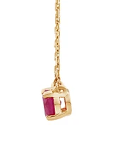 Necklace with Ruby in 10kt Yellow Gold