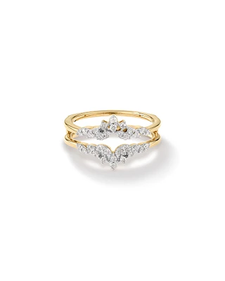 Bague amplificatrice avec 0,33 carat TW de diamants en or jaune 14kt