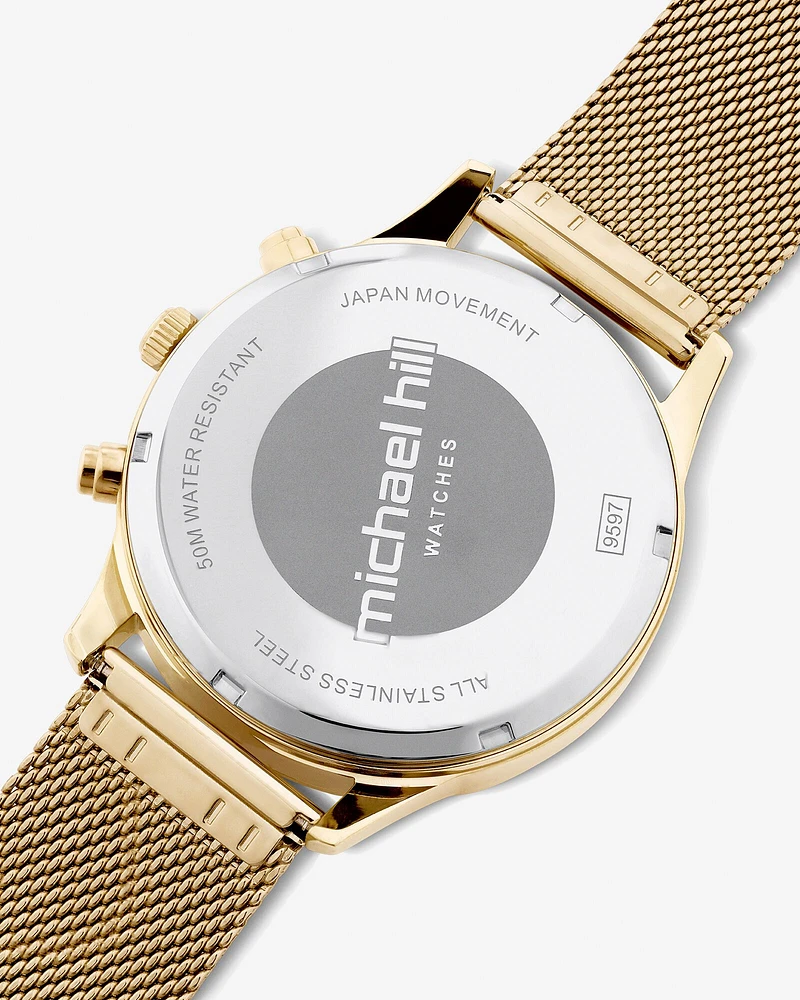 Men's Chronograph Watch in Gold Tone Stainless Steel