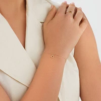 19cm (7.5") C Initial Bracelet in 10kt Yellow Gold