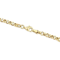 50cm Hollow Belcher Fob Necklace in 10kt Yellow Gold