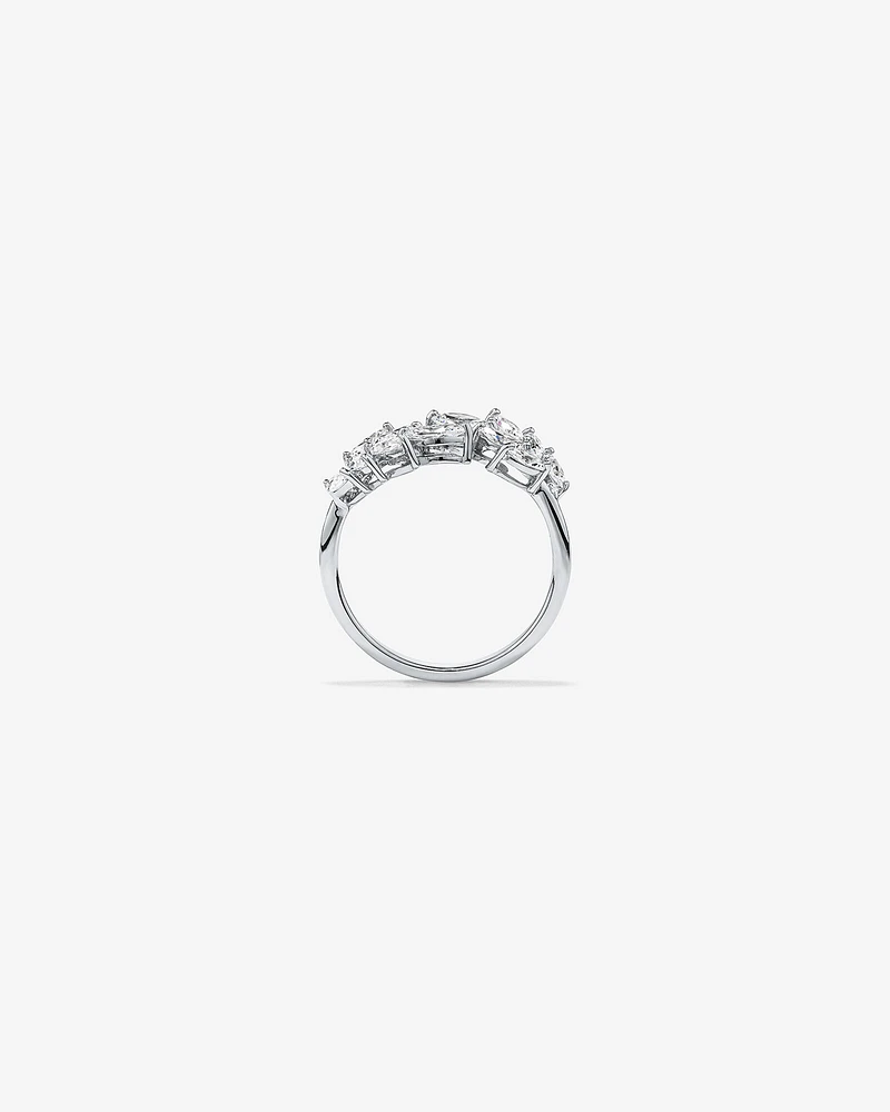 Cubic Zirconia Vine Open Ring Sterling Silver