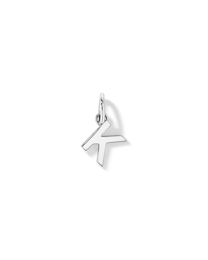 Letter U Initial Pendant in Sterling Silver