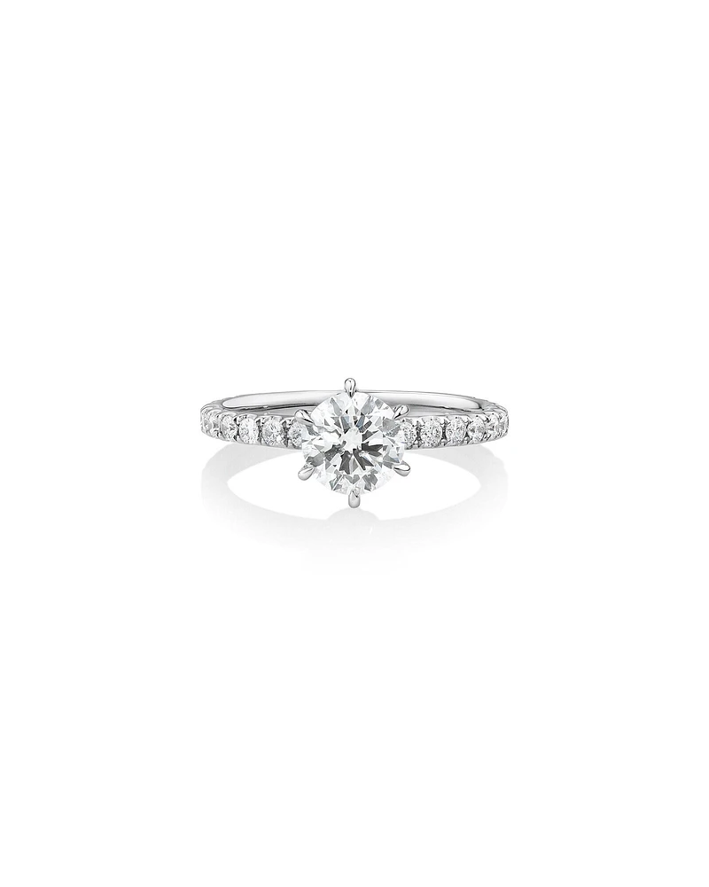 Sir Michael Hill Designer Engagement Ring with 1.37Carat TW of Diamonds in 18kt White Gold