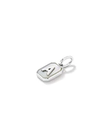 Letter Z Mother of Pearl Initial Pendant in Sterling Silver