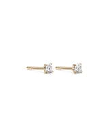 Certified Carat TW Diamond Solitaire Stud Earrings in 18kt White Gold