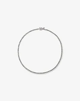 Collier en chaîne boule en argent sterling oxydé