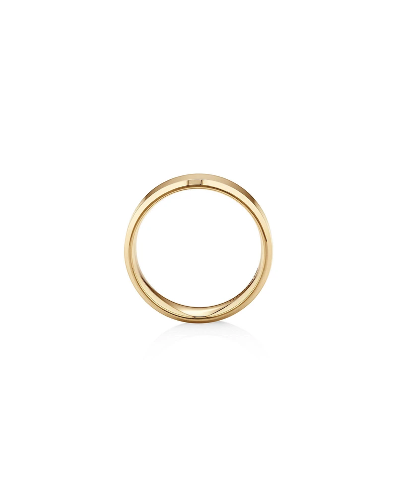 7mm Flat Bevelled Wedding Band in 10kt White Gold