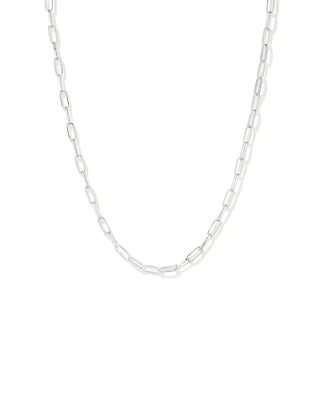 46cm (18.1”) 5.5mm-6mm Width Paperclip Chain in Sterling Silver