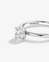 Carat TW Round Brilliant Diamond Solitaire Engagement Ring in 14kt White Gold