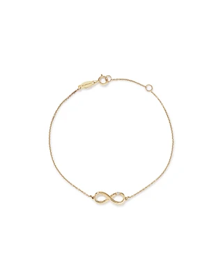 Diamond Accent Infinity Bracelet in 10kt Yellow Gold