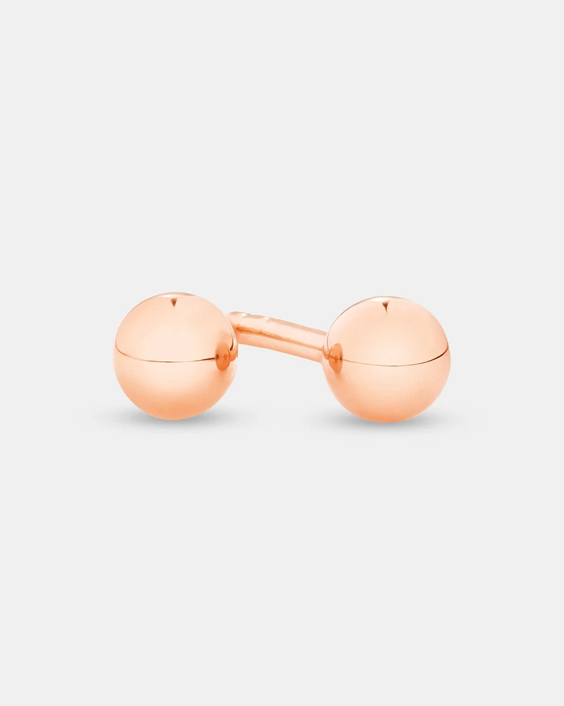 3mm Ball Stud Earrings in 10kt Rose Gold