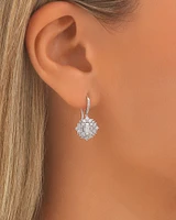 Fancy Drop Earrings with 1.49 Carat TW of Diamonds in 10kt White Gold