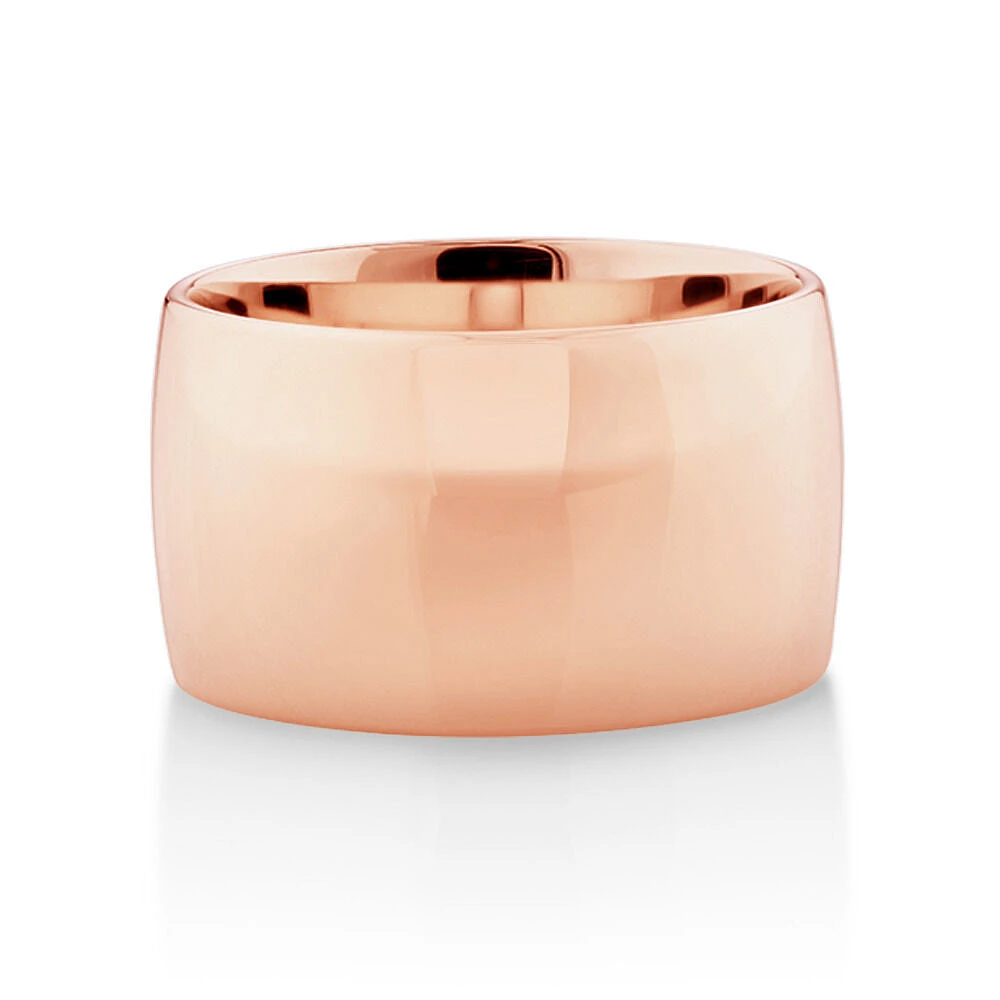 12mm Barrel Ring in 10kt Rose Gold