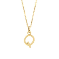 O Initial Pendant in 10kt Yellow Gold