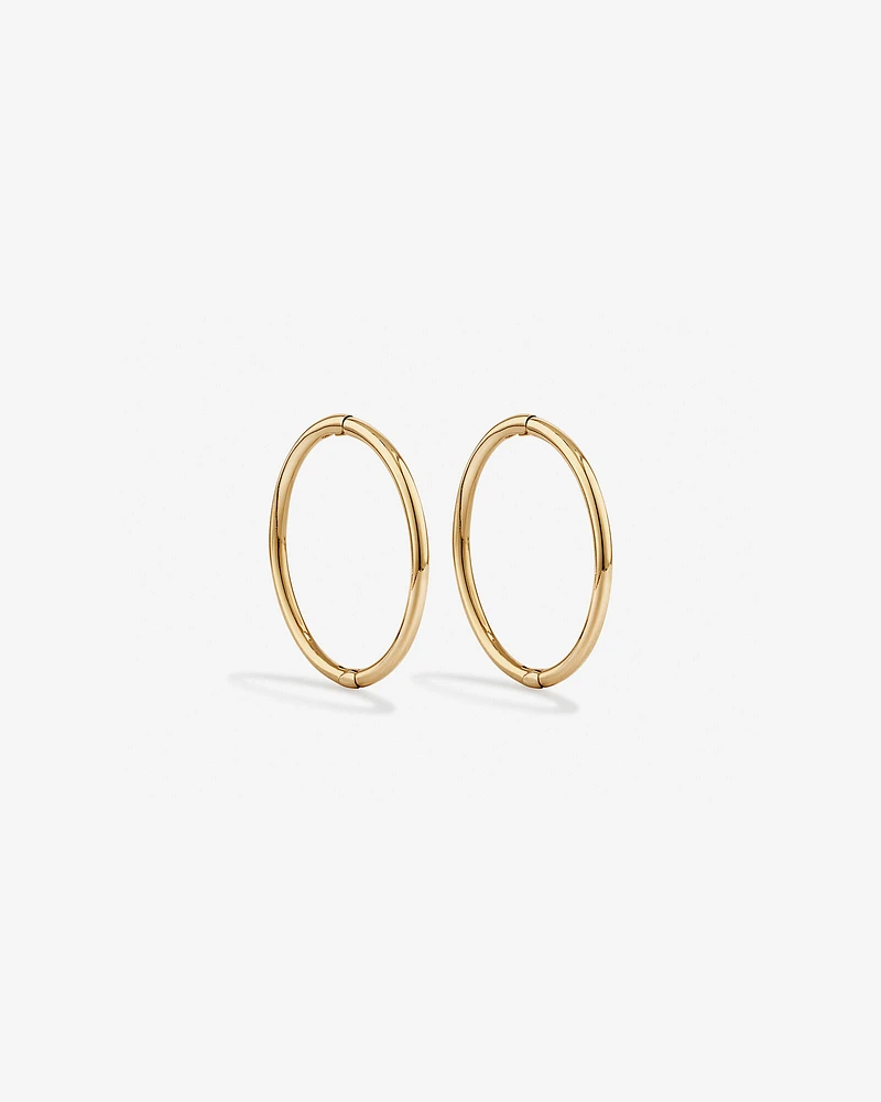 14mm Sleeper Earrings in 10kt Rose Gold