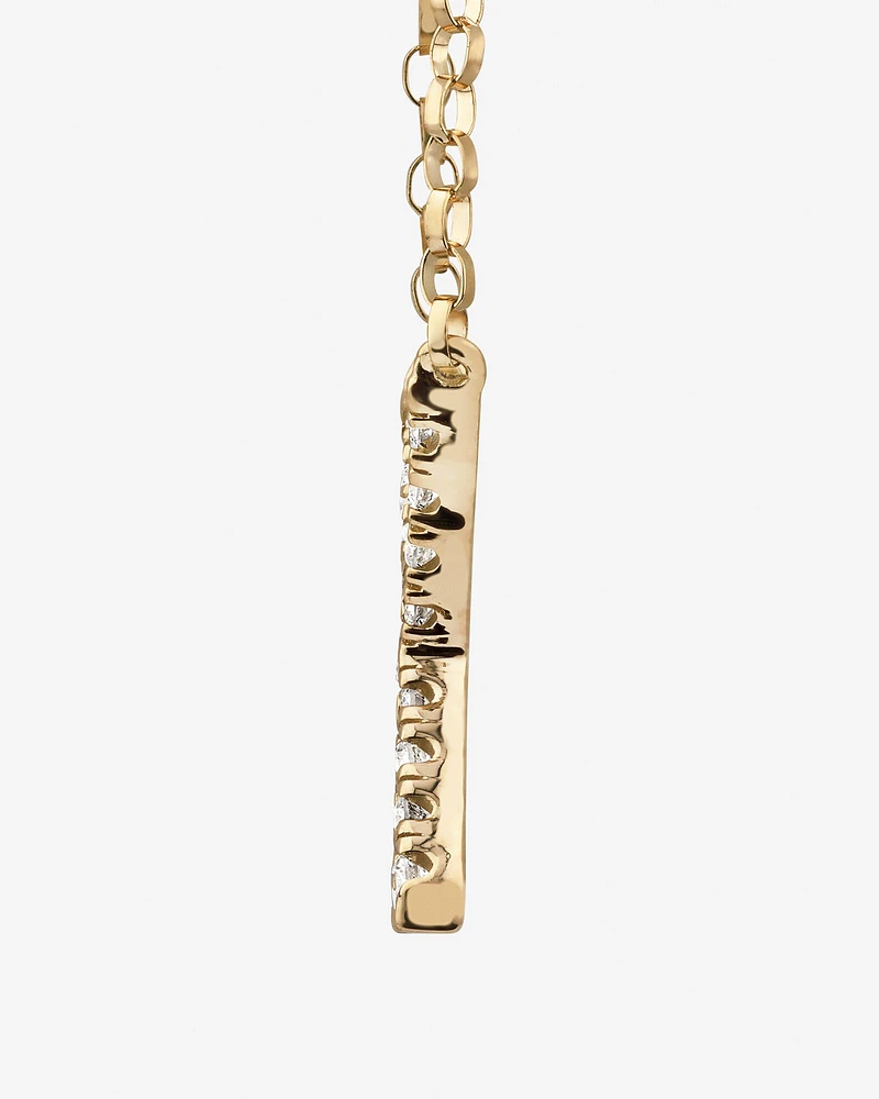 "K" Initial Necklace with 0.10 Carat TW of Diamonds in 10kt Yellow Gold