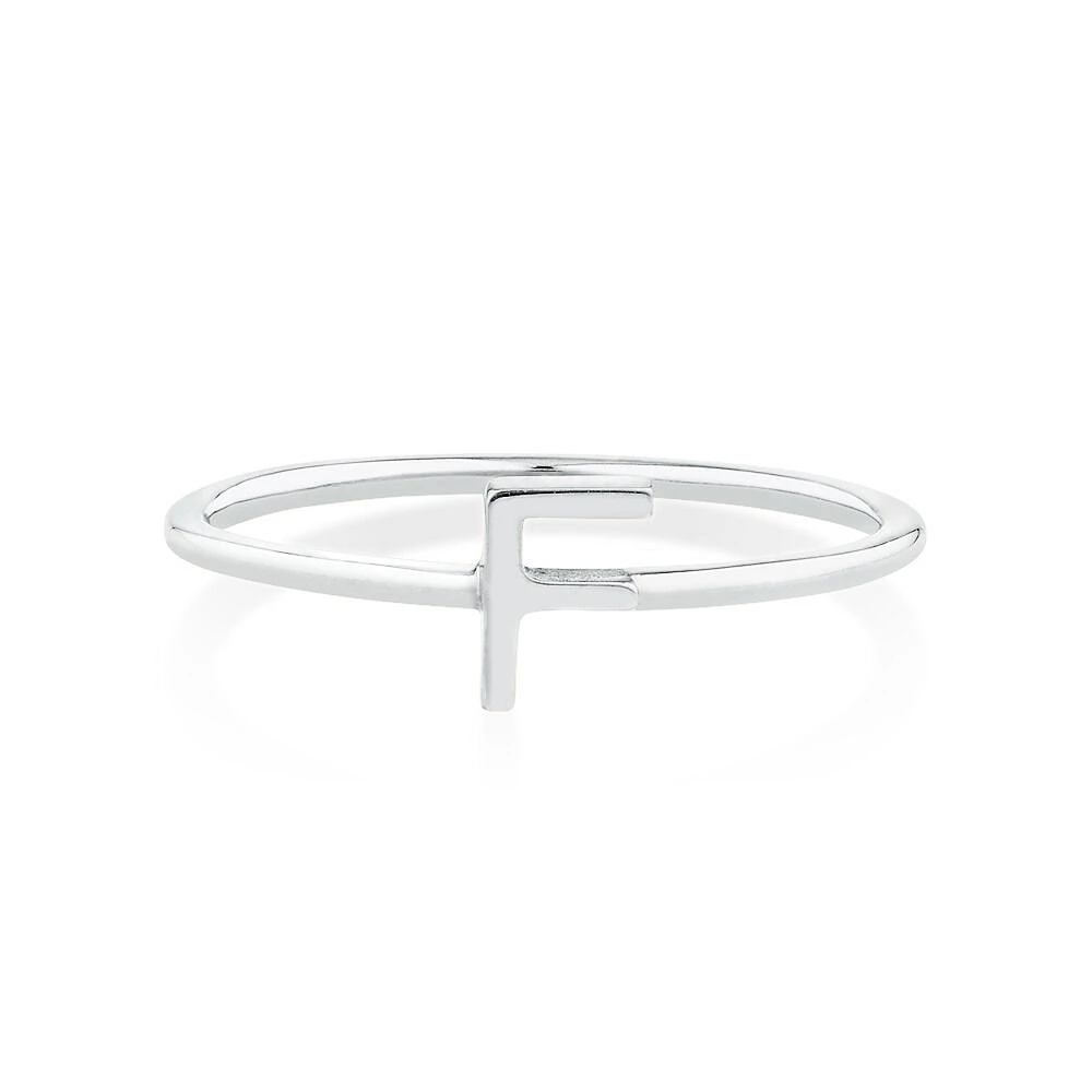 C Initial Ring in Sterling Silver