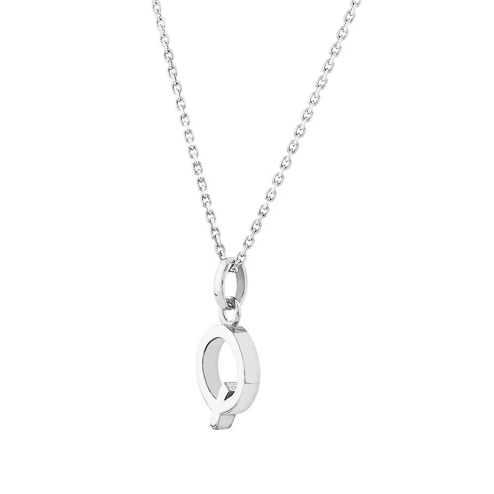 "U" Initial Pendant in Sterling Silver