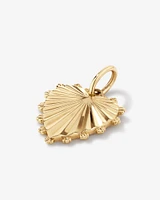 Sunray Love Heart Pendant in 10kt Yellow Gold