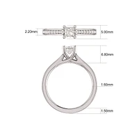 Solitaire Engagement Ring With 1/2 Carat TW of Diamonds In 14kt White Gold