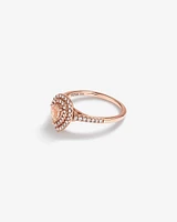 Sir Michael Hill Designer Fashion Ring with Morganite & 0.25 Carat TW of Diamonds in 10kt Rose Gold