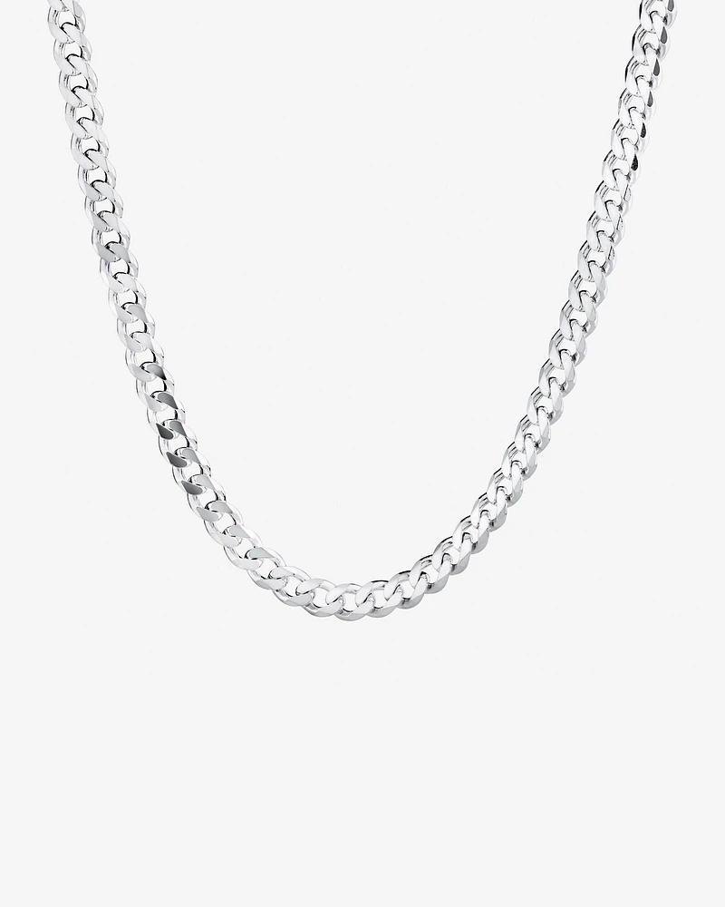 55cm (22") 5.5mm Width Curb Chain in Sterling Silver