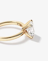 2.00 Carat TW Elongated Cushion Cut Lab-Grown Diamond Solitaire Engagement Ring in 14kt Yellow Gold