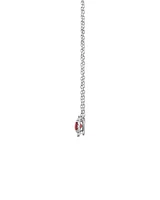 Halo Pendant with Ruby & 0.14 Carat TW of Diamonds in 10kt White Gold